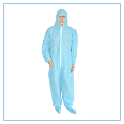 Roupa de proteção de corpo inteiro EPI Terno em estoque/Equipamento de proteção individual Traje de proteção/Macacão de isolamento descartável